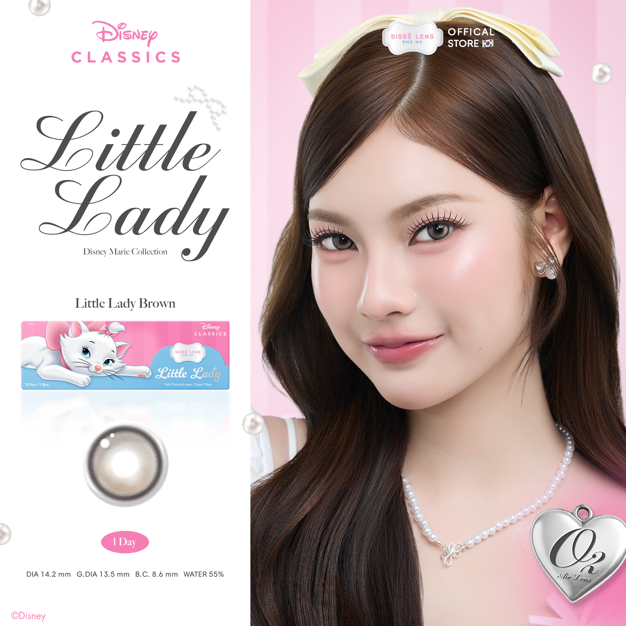 Misslens : Sisse Lens เลนส์รายวัน |Marie Little Lady : Disney Licensed Collection ลิขสิทธิ์ดิสนีย์แท้ 10 pcs